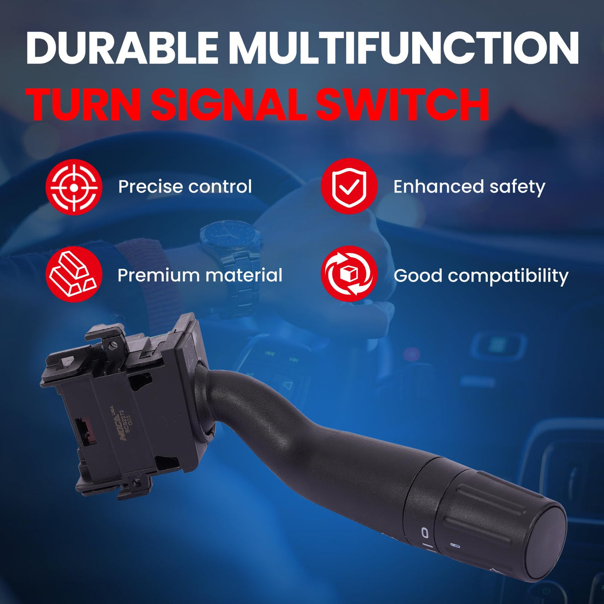 MOCA Turn Signal Switch Compatible with 2014-2016 for Ford F-250/ F-350/ F-450/ F-550 Super Duty, 2013-2014 for Ford Taurus Without Rain Sensitive Wipers