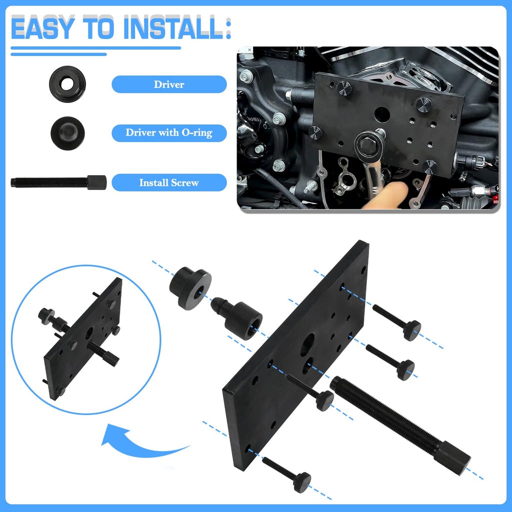 FQRANBO Inner Camshaft Bearing Remover & Installer Tool Fit for Harley Davidson Milwaukee Eight Engine (M8) 2017-UP Inner Cam Bearing Puller Remove Replace 5806