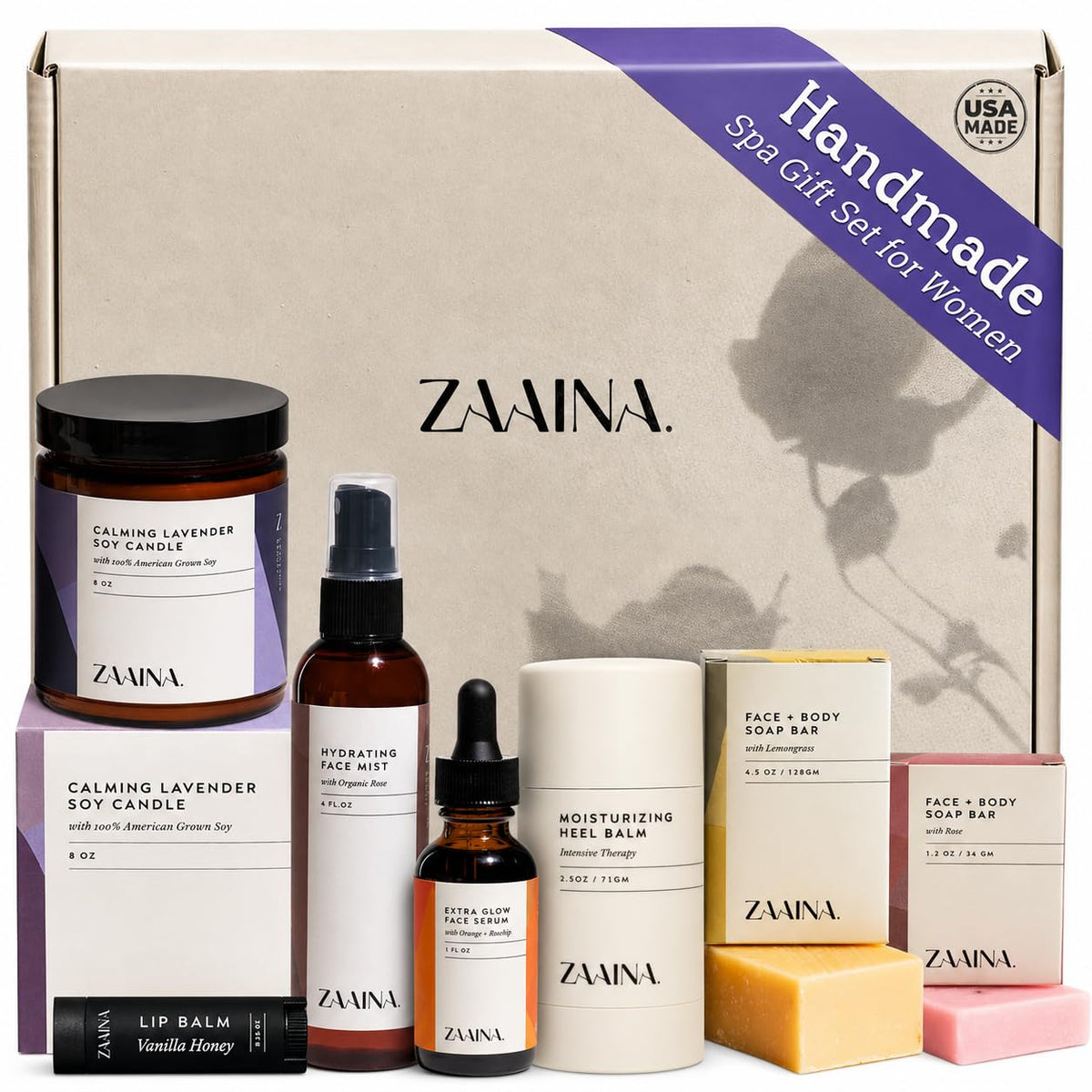 Spa Gift Set for Women | Self Care Gift Box | Natural Bath Set