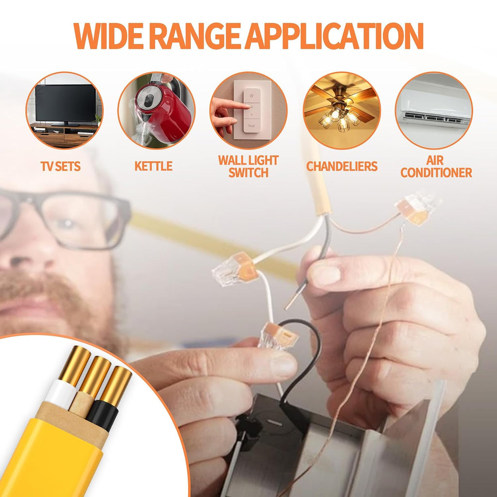 Solid Indoor 12/2 W/G NMB Cable 100ft, Electrical Wire, Yellow | 100FT NMB Cable 12 Gauge Wire 2 Conductors 600V Bare