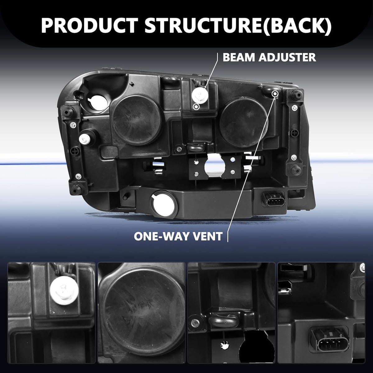 Aosky Headlight Assembly Compatible with 2002-2009 Chevy Trailblazer