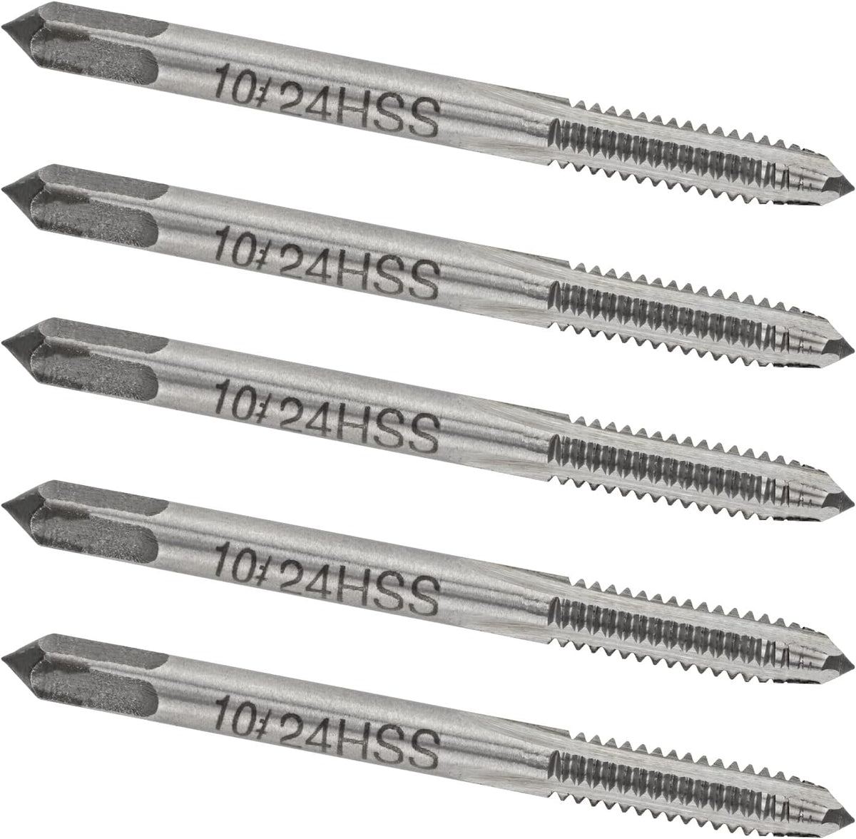 5pcs No 10-24 UNC HSS Machine Tap Right Hand