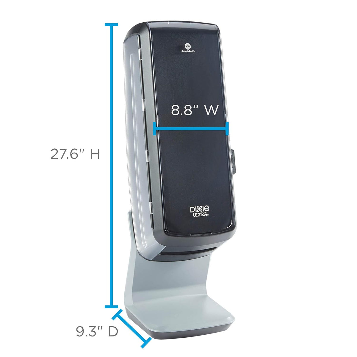 Dixie Ultra Tower Interfold Napkin Dispenser by GP PRO (Georgia-Pacific), Black, 54550A, Holds 1,000 Napkins, 8.800"