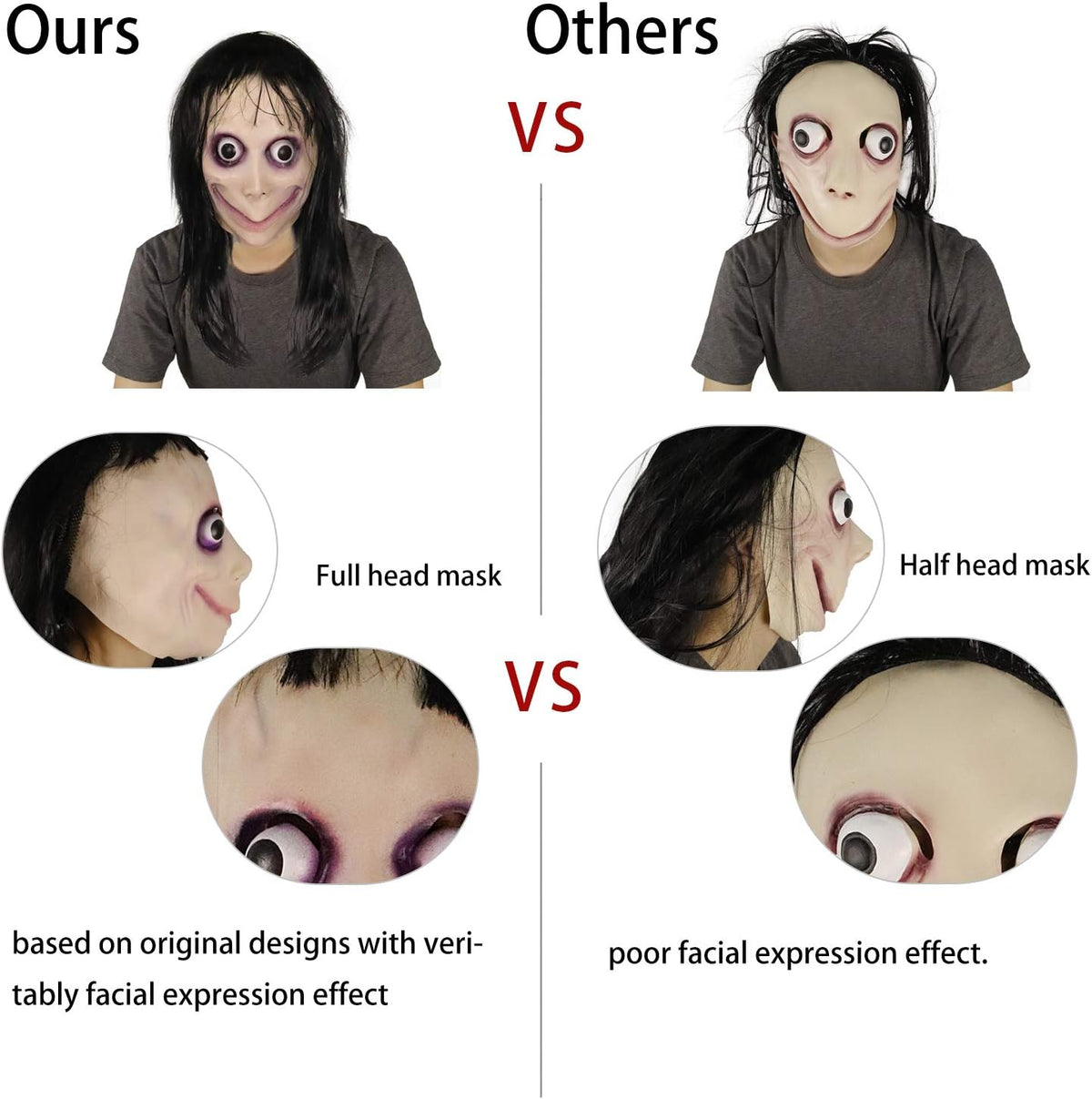 MOMO Mask for Adult Horror Devil Mask