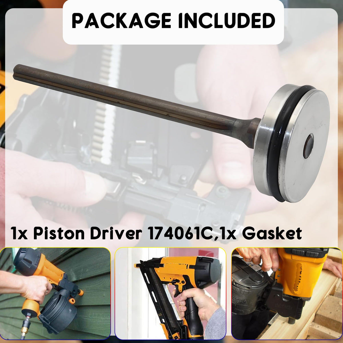 Piston Driver Assembly with O-Ring 174061C Fits for Bostitch MCN150 Nailer