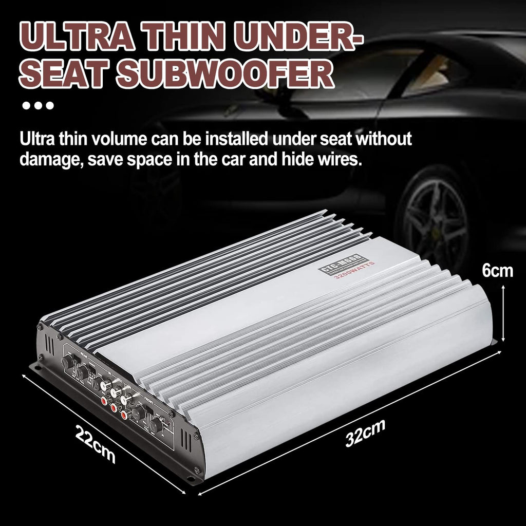 Car Amplifier 4 Channel,Amplifier Car Audio,3200W Car Amp Full Range | 12V 4ch Amp Car Stereo Power Amp for