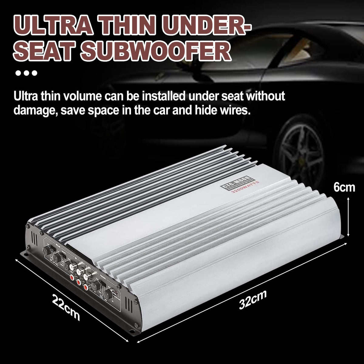 Car Amplifier 4 Channel,Amplifier Car Audio,3200W Car Amp Full Range | 12V 4ch Amp Car Stereo Power Amp for
