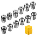 HARFINGTON 12pcs Spring Collet Chuck ER25 1/2" - 17/32" 65Mn Spring Steel Precision Router Collets for CNC Engraving Milling Lathe Tool
