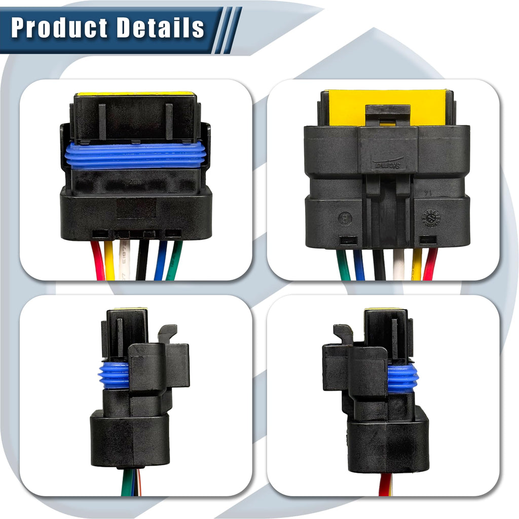 SDYYDS 6 Pins Rear Tail Light Lamp Connector Wiring Harness Compatible with Nissan Versa Sunny Almea V-Drive Latio N17 2012-2019 Replaces 265503AN0A 265553AN0A 211PC069S0049