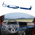 CheroCar for JL Center Console Headlight Air Conditioning Control Panel & Co-Pilot Handle Panel Interior Accessories fit for Jeep Wrangler JL JLU 2024+,Blue