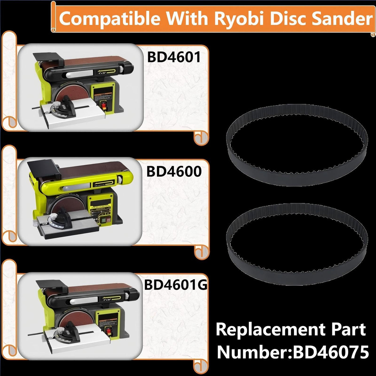 Cog Drive Belt BD4600 BD4601 BD4601G BD46075