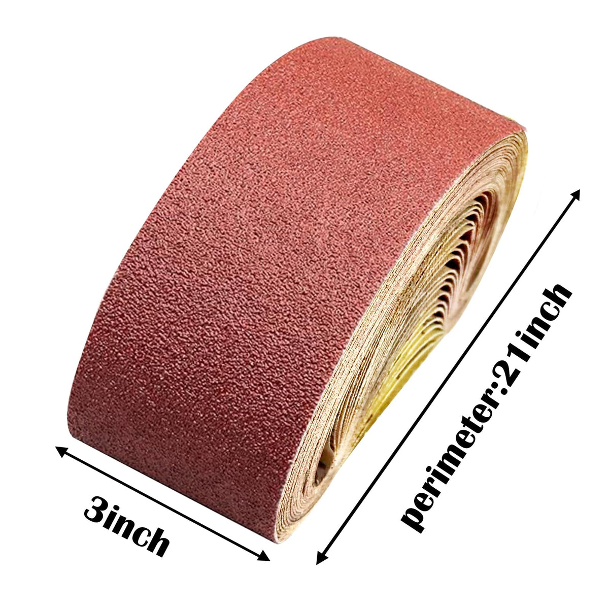 3 x 21Inch Aluminum Oxide Sanding Belts,6Each of 40 80 120 240 Grits,24 Pcs