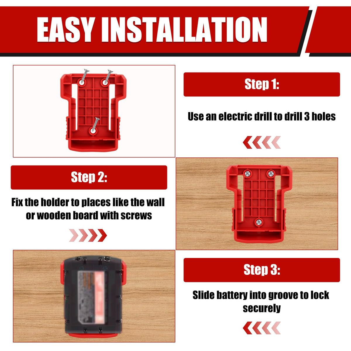 16 Packs Battery Holder and Tool Holder Compatible with Milwaukee M18