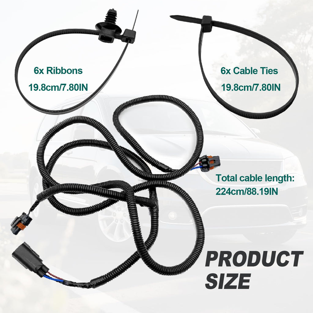 Dunviku Fog Light Wiring Harness Fog Lamp Jumper Wire Replacement Kit Replaces OE Standard Connector 68046303AC Compatible with Dodge Ram 2500 3500 4500 5500 2010 2018 Models