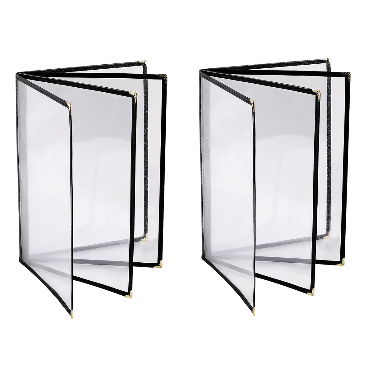 Menu Covers 8.5 x 11 Inch, 2 Pack 4 Page 8 View Clear Menu Holder Sleeve