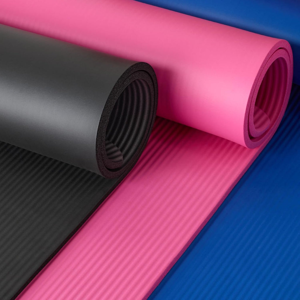 Extra Thick Exercise Yoga Mat with Carrying Strap