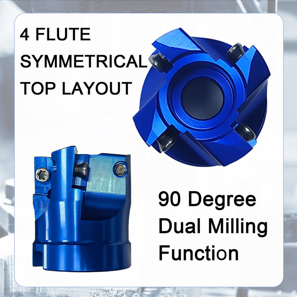 HELAIMAY 40mm 4 Flute Aluminum Face Mill for CNC