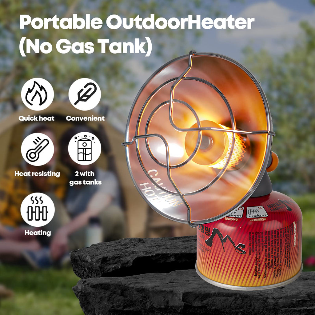 Portable Propane Heater For Outdoor, Fishing, Camping Either 1lb Propane Cylinder or ISO-Butane Adapted (PH001PRO)