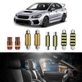 8pcs LED Interior Lights Kit For 2004-2022 WRX/WRX STI/Impreza Super Bright 6000K White Replacement Bulbs Map Lights & Dome Lights & Trunk Lights & License Plate Lights