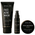Face Acne System for Men and Boys, Easy 3-Step Clear Skin Kit with 4% Benzoyl Peroxide Face Wash, Adapinoid Spray and
