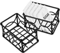 2 Pieces Black Metal Sugar Packet Holder Tea Bag Organizer Sugar Caddy Holder Small Sugar Container Coffee Creamer