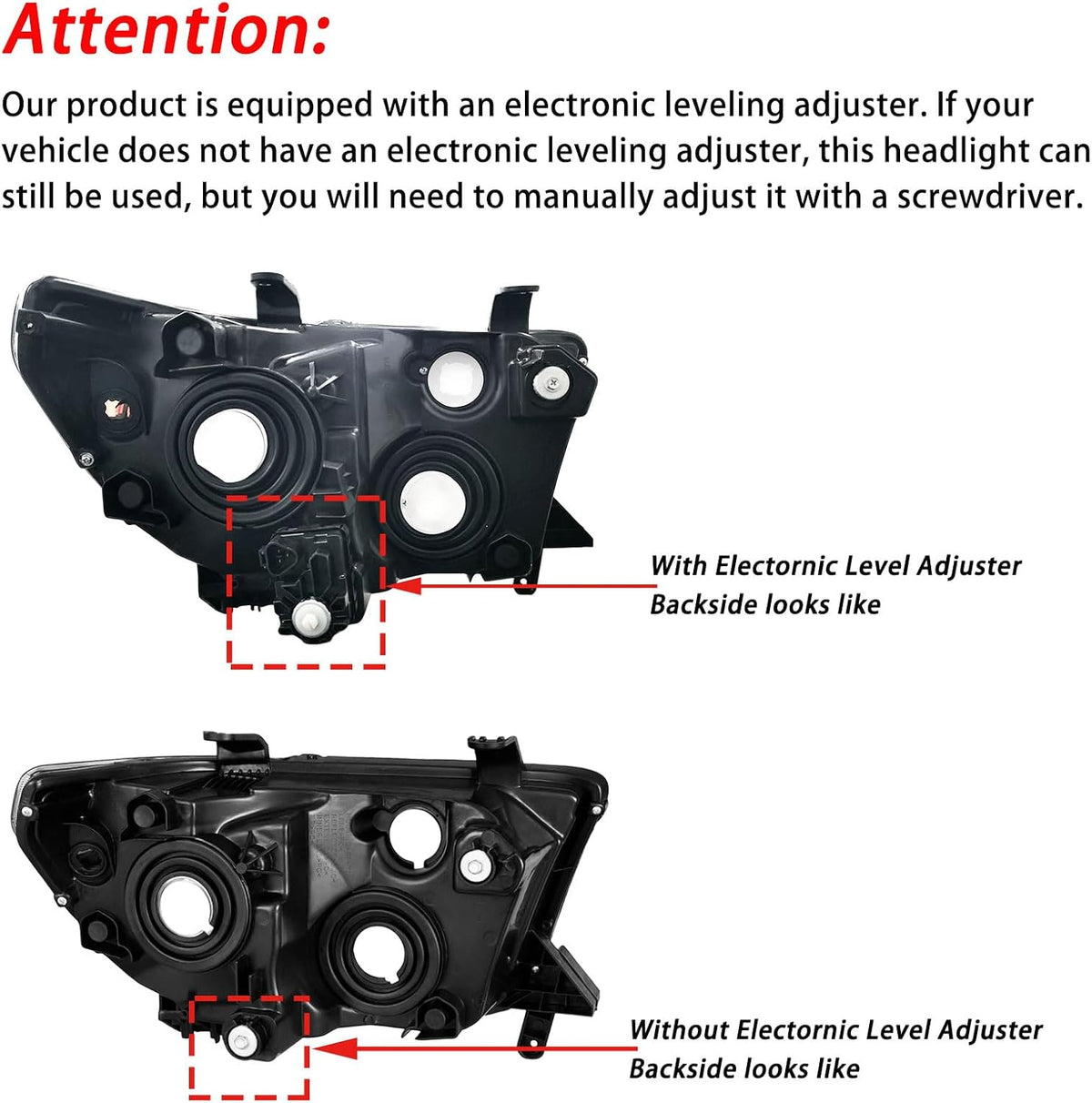 Headlight Assembly w/Electronic Level Adjuster For 2007-2013 Toyota Tundra
