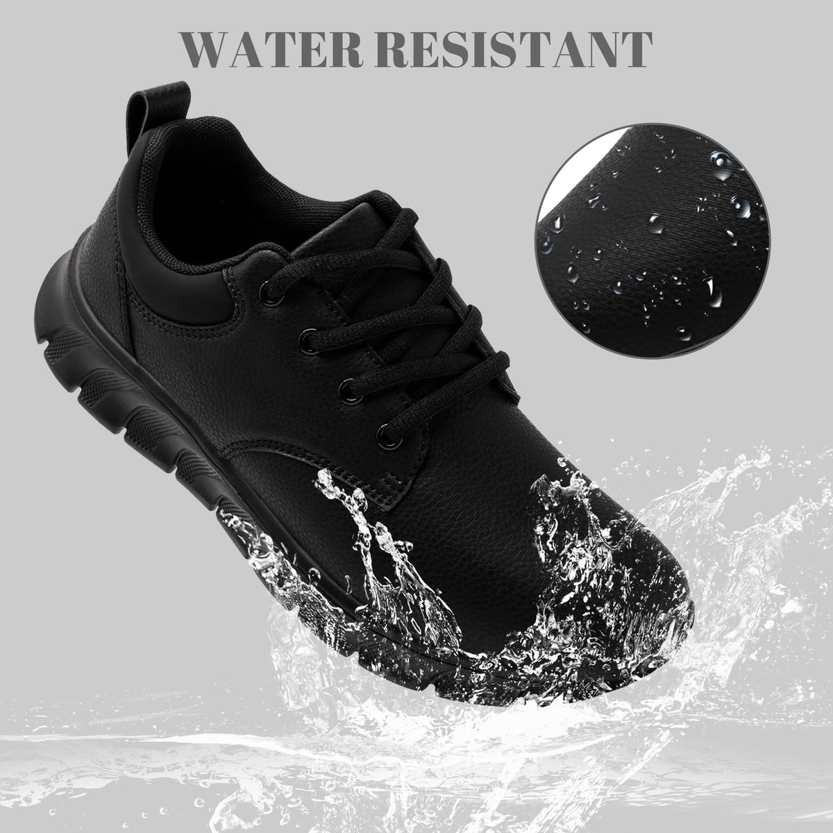 Mens Non Slip Work Shoes Waterproof Oil Resistant Kitchen Shoes Black 11