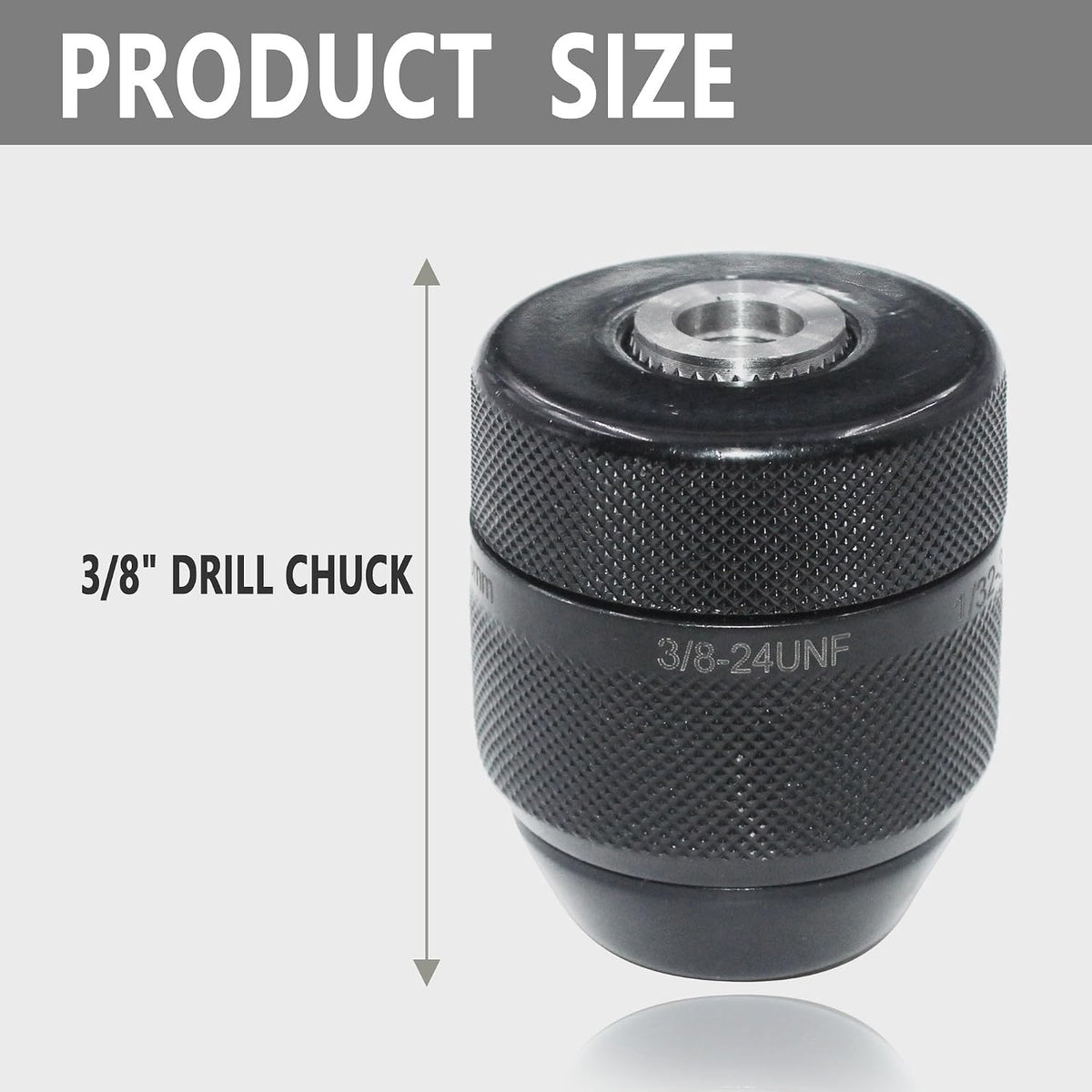 Keyless Drill Chuck Compatible with Milwau-kee, 3/8" Mount 0.8-10mm