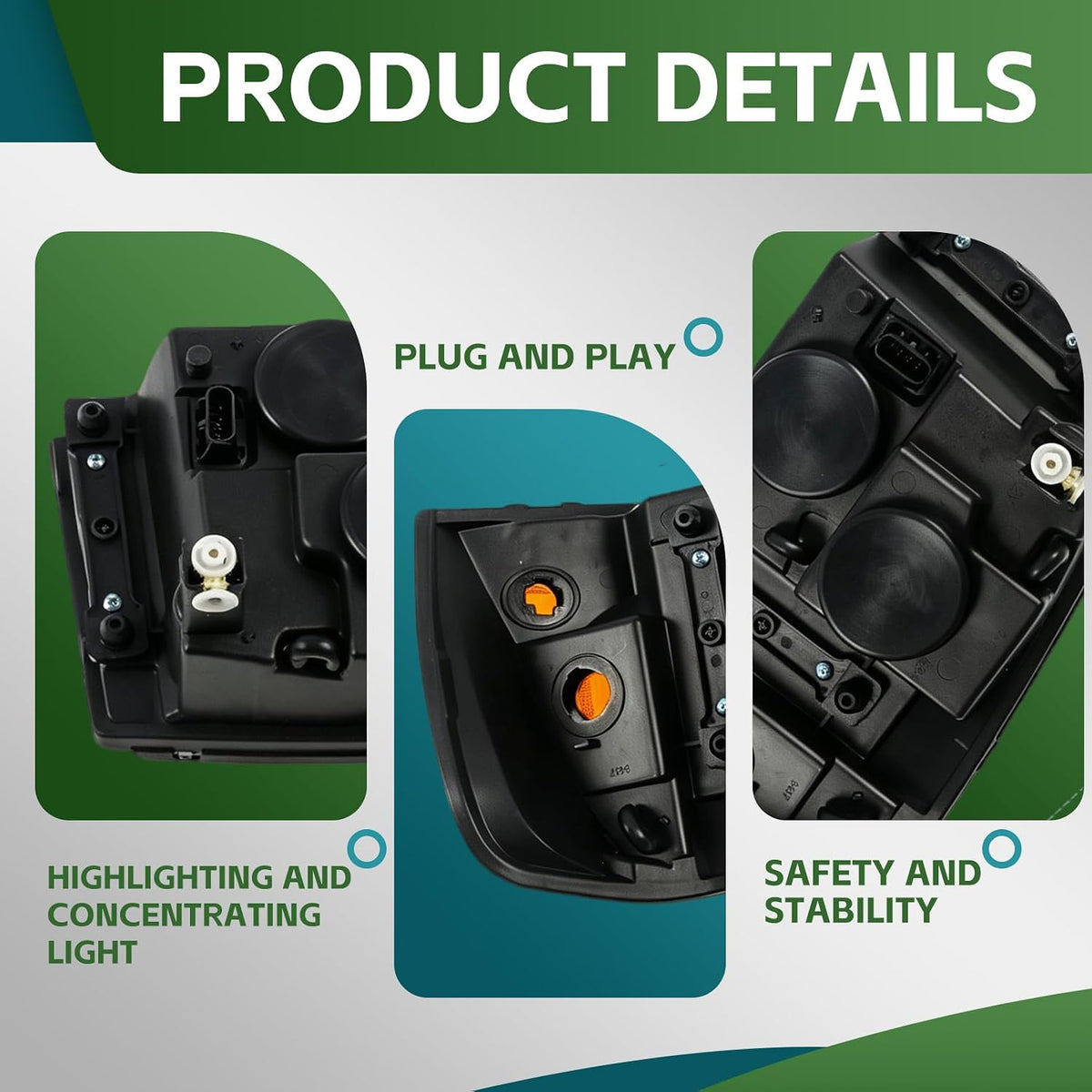 Headlight Compatible with Envoy 2002-2009 GM2502220 GM2503220