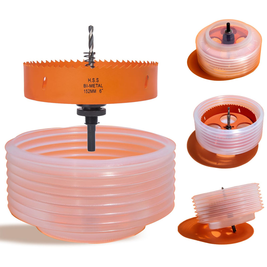 VIKITON 6" Hole Saw for Recessed Lights, with Dust Bowl Catcher