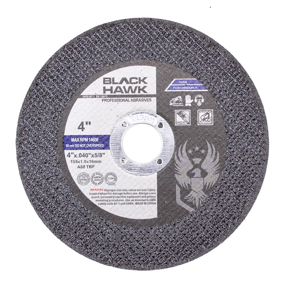 BHA 4 x .040 x 5/8 Cut Off Wheels for Metal, Thin, Angle Grinder - 25 Pack