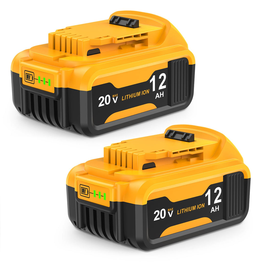 2 Packs 12000mAh Replacement Compatible for Dewalt 20V Max Battery