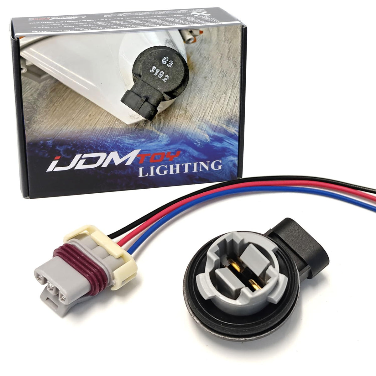 iJDMTOY OEM-Spec 3157 Turn Signal Bulb Socket for Buick 2000-2005 Lesabre