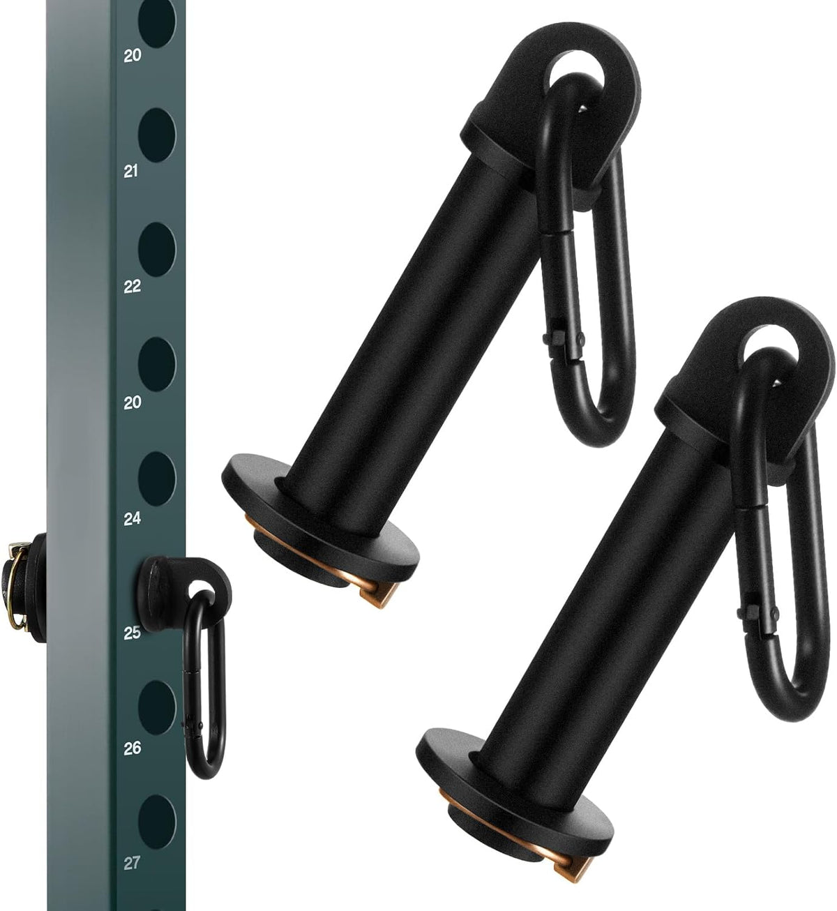 2 Pack Power Cage Squat Rack Home Gym Equipment Attachments Accessory Fits 3x3 Rack with 1" Hole for Power Strength