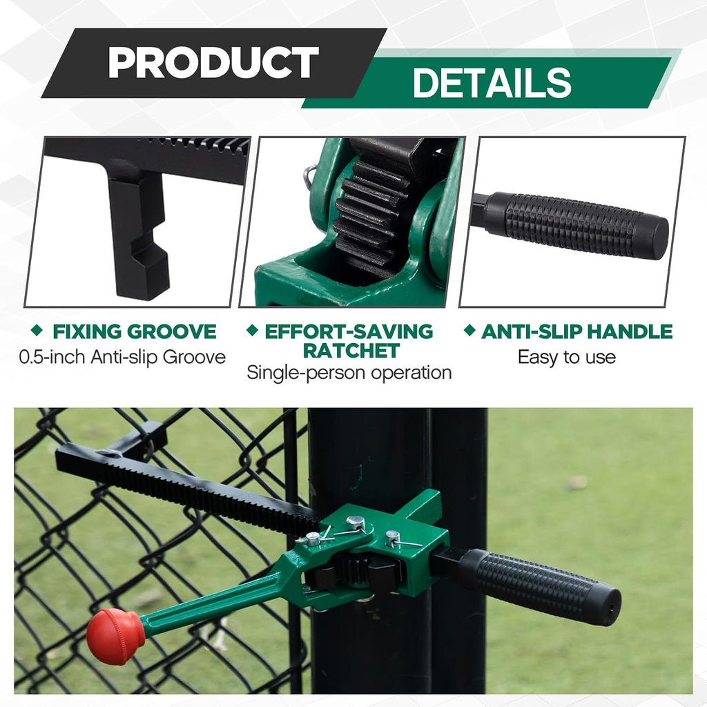 1 Pc Chain Link Fence Stretcher Tool Ratcheting Wire Tightener Puller for Woven Wire Fence 1.7''-9'' Tension Range