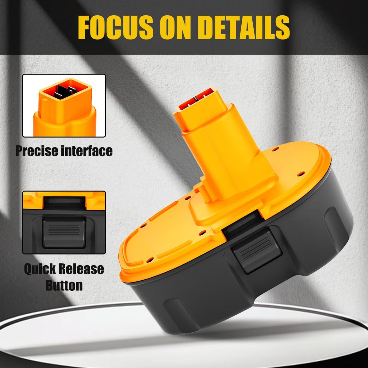 4 Packs 4500mAh 18V DC9096 DC9098 Replacement for Dewalt 18V Battery