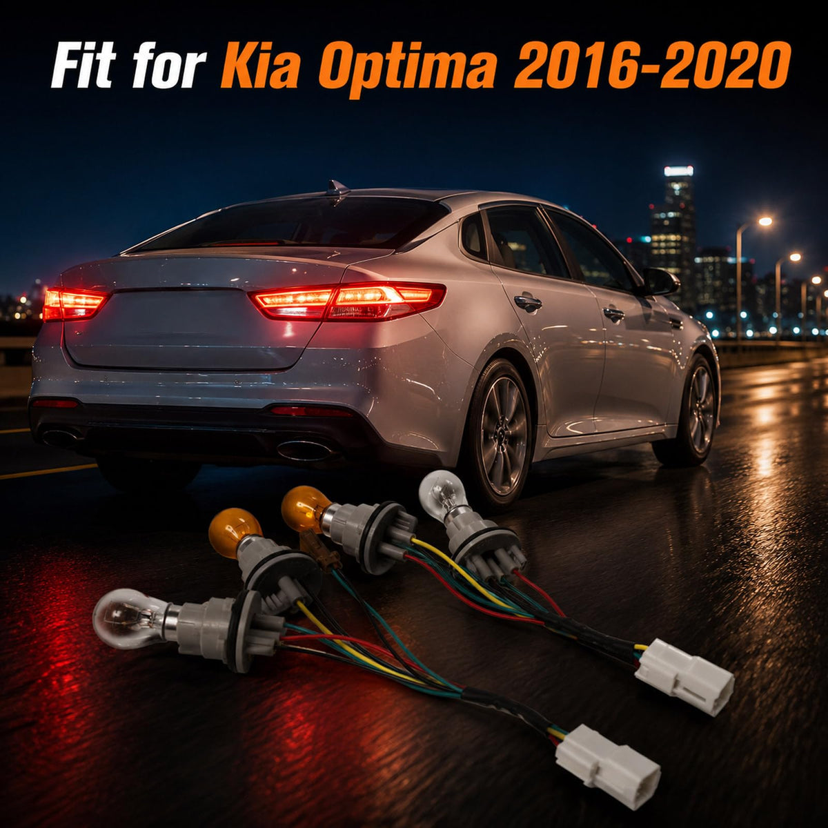 Qrstvyun Tail Light Bulb Socket Wiring Harness Fit for Kia Optima 2016-2020