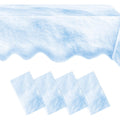 4 Pcs Winter Snowflake Ice Tablecloth for Party Decoration