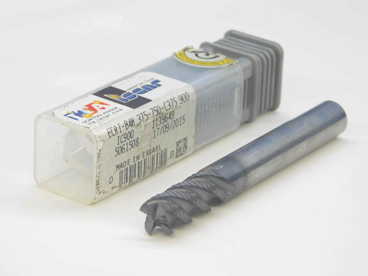 NEW ISCAR 3/8 O.D. TiAlN ROUGHING Carbide END Mill 4 FL ECRI-B4M 375-750-C375 - JC5338BC4