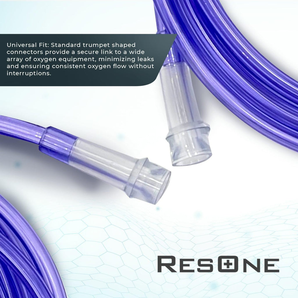 ResOne 25Ft Oxygen Tubing (5-Pack) - Crush Resistant Universal Replacement Supply Line, Purple