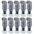 10Pcs New River Revolution Stump Grinder Teeth With Nut Replace 900-9912-24