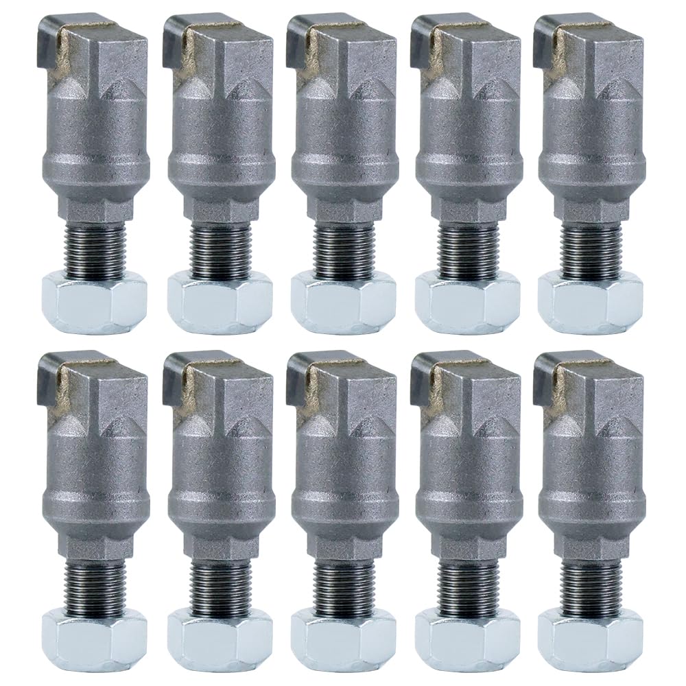 10Pcs New River Revolution Stump Grinder Teeth With Nut Replace 900-9912-24