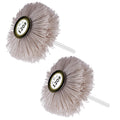 Focmkeas 2pcs Nylon Wheel Brush, 120 Grit, 6mm Shank