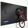 PVC Slatwall Panels, 4 ft x 8 ft Garage Wall Storage Systems, Black