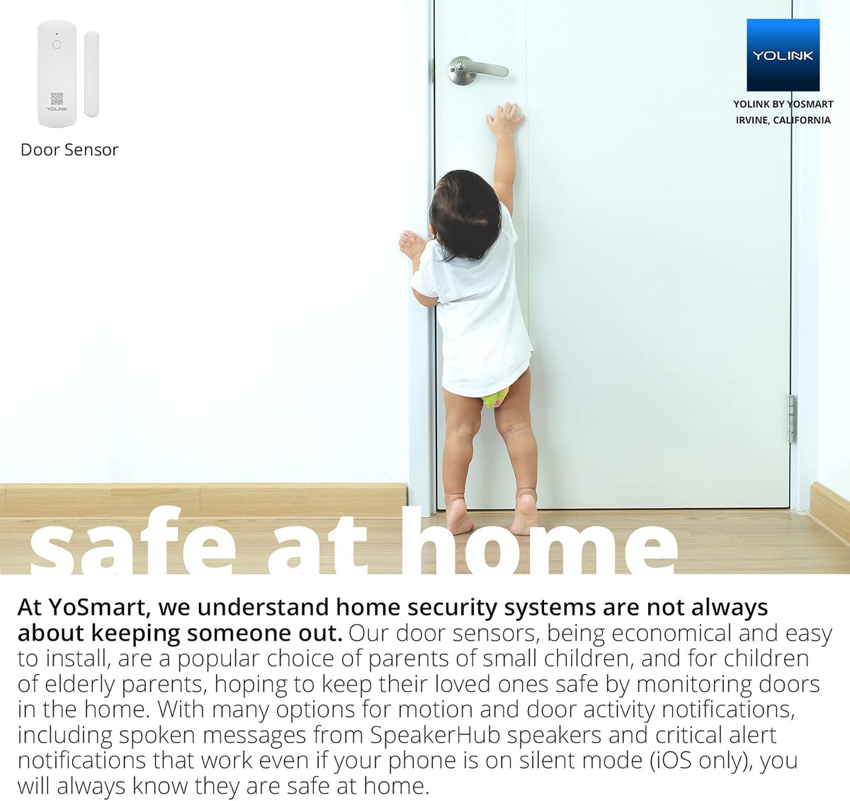 LoRa Smart Door & Window Sensor 3-Pack: Door Left-Open Reminders, up to 1/4 Mile Open-Air Range, up to 5 Year Battery