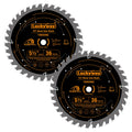 Luckyway 5 1/2 Inch Circular Saw Blade 36T Fine Finish, 10mm Arbor, 2-Pack