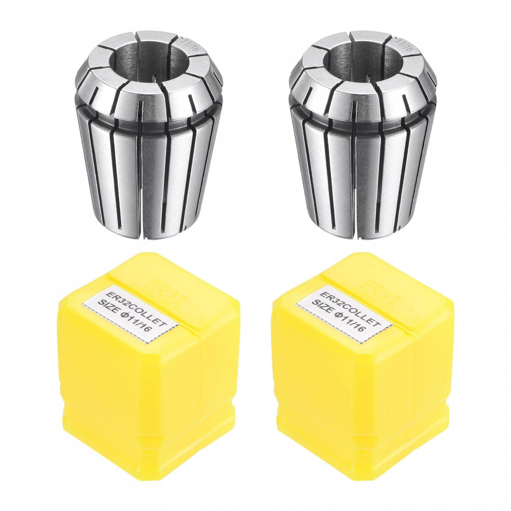 uxcell ER32 Spring Collet 11/16" Chuck for CNC Engraving Machine Lathe Milling Tool 2pcs
