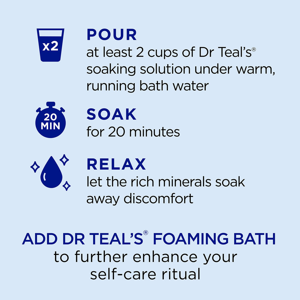 Dr. Teal's Epsom Salt Soaking Solution, Soften & Nourish with Milk and Honey, 48 Oz
