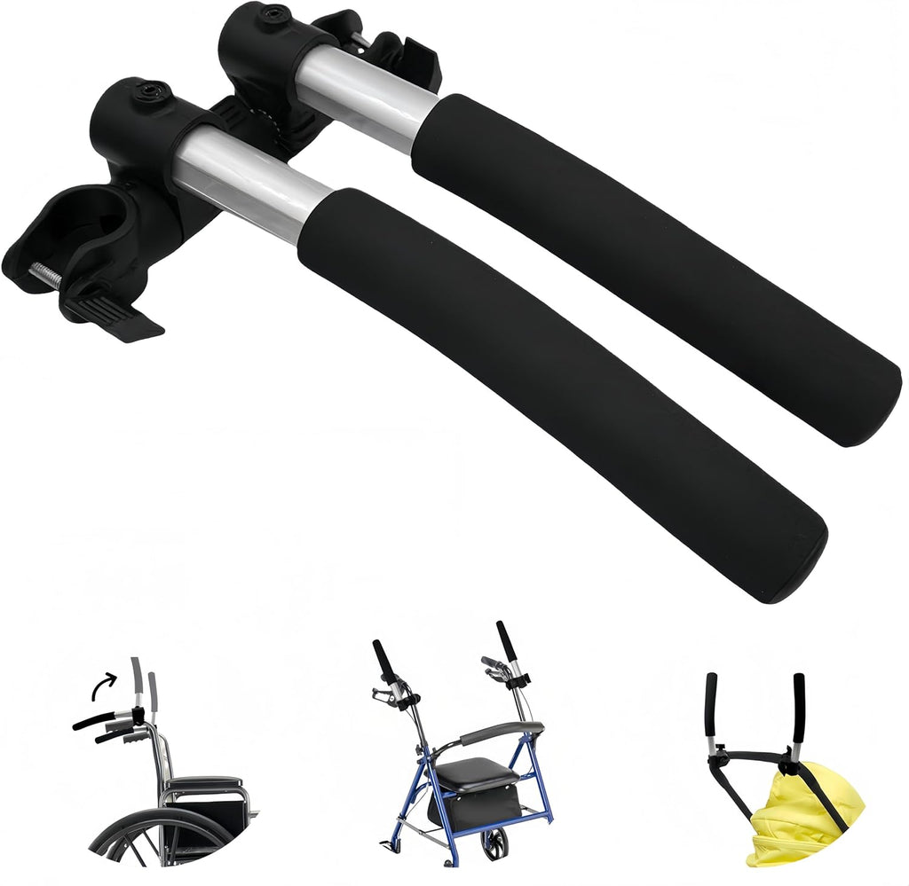 2PCS Universal Handle Extender for Wheelchair, Rollator Walker & Stroller
