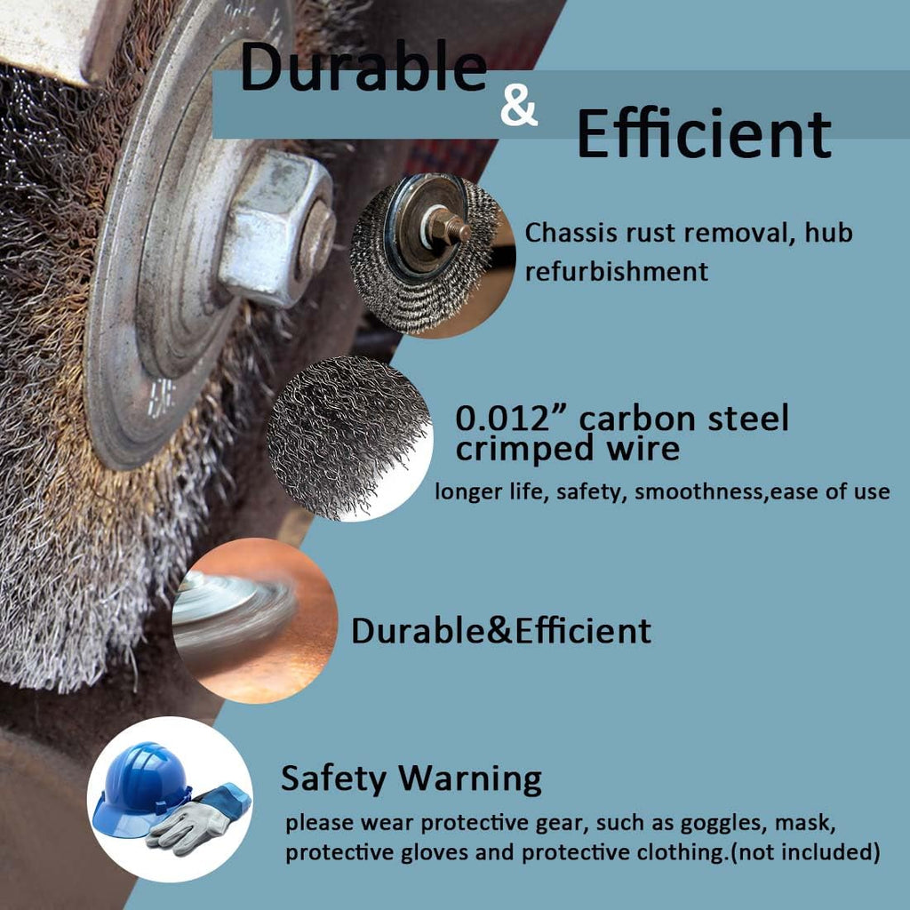 6 Inch Wire Wheel Brush for Bench Grinder,Rust Removal,Corrosion